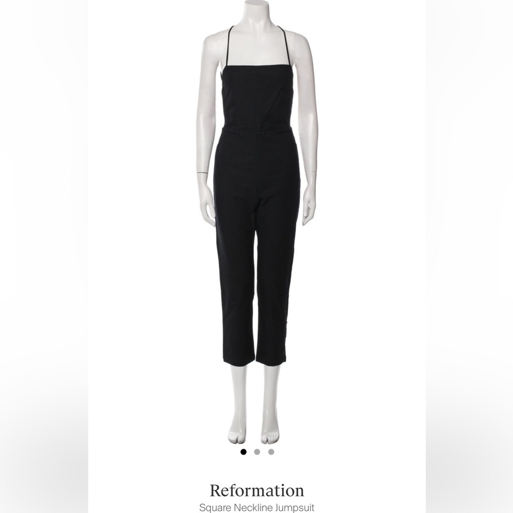 Reformation Linen Jumpsuit, size 4, Black, NWOT